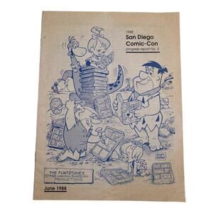 1988 San Diego Comic-Con Progress Report 2 Scott Shaw Flintstones Cover